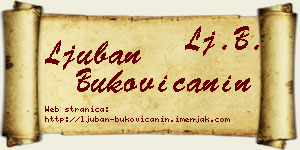 Ljuban Bukovičanin vizit kartica